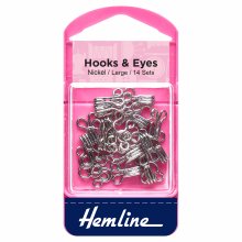 Hooks and Eyes: Nickel - Size 3