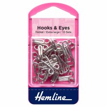 Hooks and Eyes: Nickel - Size 9