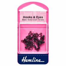 Hook and Eyes: Black - Size 0