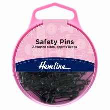 Safety Pins: Assorted - Black - 50pcs
