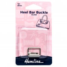Heel Bar Buckle: 20mm: Nickel
