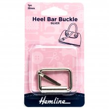 Heel Bar Buckle: 30mm: Nickel
