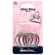 Alloy Ring: 26mm: Nickel: 4 Pieces