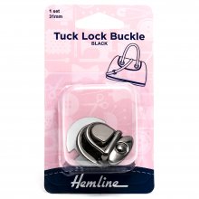 Tuck Lock Buckle: 31mm: Nickel Black