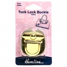 Tuck Lock Buckle: 47mm: Gold