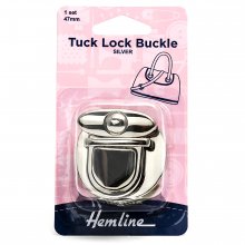 Tuck Lock Buckle: 47mm: Nickel