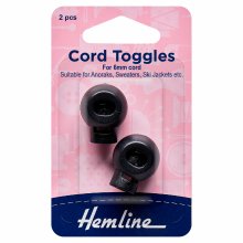 Cord Toggles: Black - 6mm