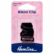 Bikini Clip: Black - 19mm