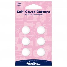 Self Cover Buttons: Nylon - 15mm