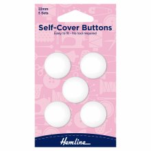 Self Cover Buttons: Nylon - 22mm