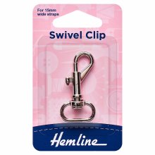 Swivel Clip: 15mm: Nickel