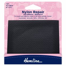 Self Adhesive Nylon Repair Patch: Black - 10 x 20cm