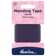 Iron-On Mending Tape: Navy - 100cm x 38mm
