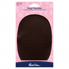 Sew-in Vinyl Patches: Brown - 10 x 15cm