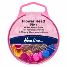 Flower/Flat Head Pins: Nickel - 54mm, 36pcs