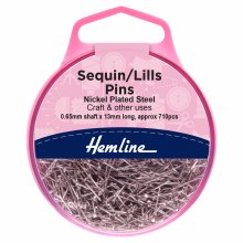 Sequin/Lills/Bead Pins: Nickel - 13mm, 710pcs