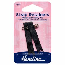 Shoulder Strap Retainer with Safety Pin: Black
