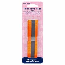 Reflective Sew-In Tape: Orange - 2m x 25mm