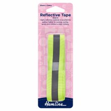 Reflective Sew-In Tape: Yellow - 2m x 25mm