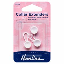 Collar Extender: White - 12mm - 3pcs