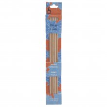 Knitting Pins: Double-Ended: Set of Five: Maple: 20cm x 4mm