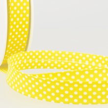 Bias Binding: Cotton: Dot: 20mm: Light Yellow