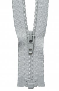 Light-Weight Open End Zip: 25cm: Pale Grey
