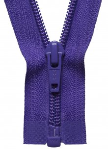 Nylon Open End Zip: 25cm: Purple