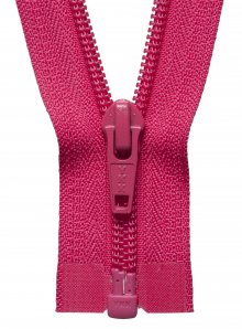 Nylon Open End Zip: 25cm: Shocking Pink