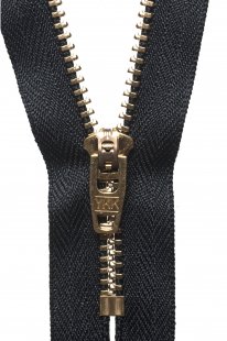 Brass Jeans Zip: 10cm: Black