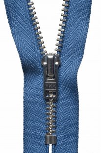 Metal Trouser Zip: 15cm/5.90in: Slate Blue