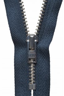 Metal Trouser Zip: 18cm: Dark Navy