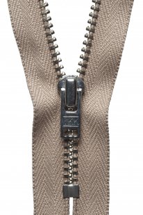 Metal Trouser Zip: 18cm: Fawn