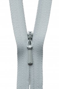 Concealed Zip: 20cm: Pale Grey
