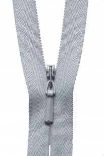 Concealed Zip: 56cm: Silver