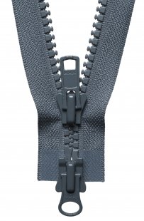 Vislon Heavy Two-Way Open End Zip: 66cm: Dark Grey