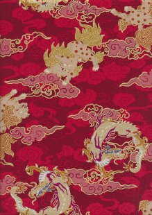Fabric Freedom Oriental Collection - Japanese Maroon COL 2