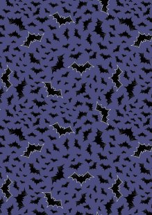 Lewis & Irene - Castle Spooky A575.1 - Bats on blue
