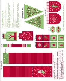 Lewis & Irene - Christmas Glow C50.3 Elf accessories red/green