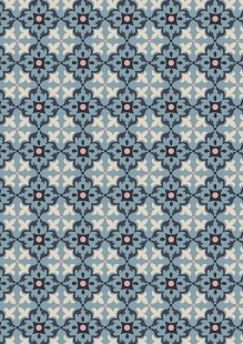 Lewis & Irene - Majolica A663.3 Multi tile on blue