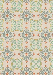 Lewis & Irene - Majolica A665.1 Floral tile on dark cream