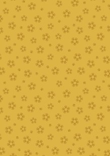 Lewis & Irene - Paws & Claws Paw flowers on yellow - A710.1