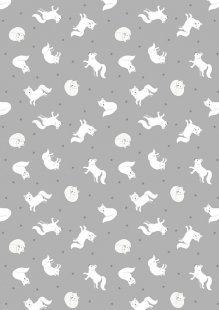 Lewis & Irene - Small Things Polar SM45.2 Arctic fox on silver with pearl