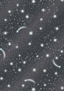 Lewis & Irene - Space Glow A737.3 Stars on Dark Grey