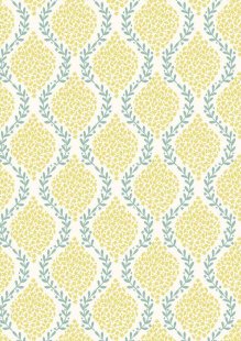 Lewis & Irene - Spring Hare Reloved Floral Trellis Yellow