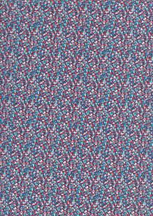 Liberty Cotton Lawn - Ditsy Spot Blue & Red LOR252