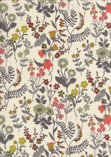 Liberty Cotton Lawn - Flowers & Vines Ivory LOR33