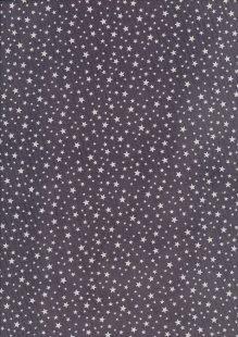 Cotton Needlecord - Stars on Grey