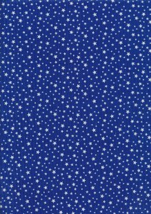 Cotton Needlecord - Stars on Blue