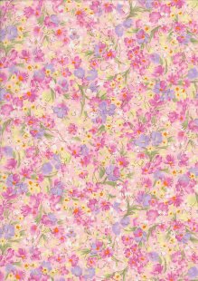 Rose & Hubble - Quality Cotton Print CP-0841 Pink Floral